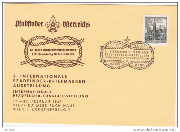 Austria - 1967 - Special Cancellation Wien: International Scout Art And Stamps Expo. - 18-2-67 - Altri & Non Classificati