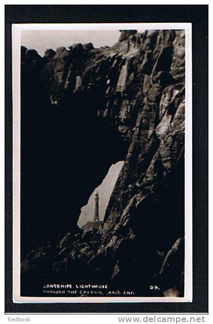 RB 700 -  Real Photo Postcard Longships Lighthouse Through The Cavern Land's End Cornwall - Land's End