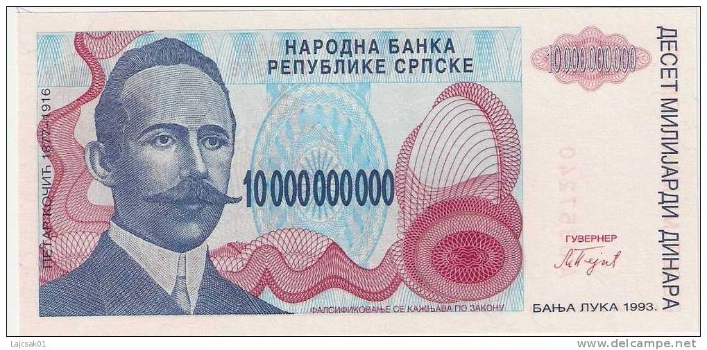 Bosnia And Herzegovina 10.000.000.000 Dinara 1993. UNC P-156 Unissued - Bosnia Y Herzegovina