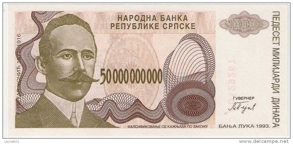 Bosnia And Herzegovina 50.000.000.000 Dinara 1993. UNC P-157 Unissued - Bosnië En Herzegovina