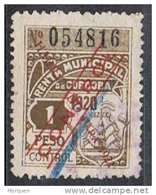 Sello Renta Municipal CORDOBA (Argentina), Habilitado 1921,fiscal Local º - Service