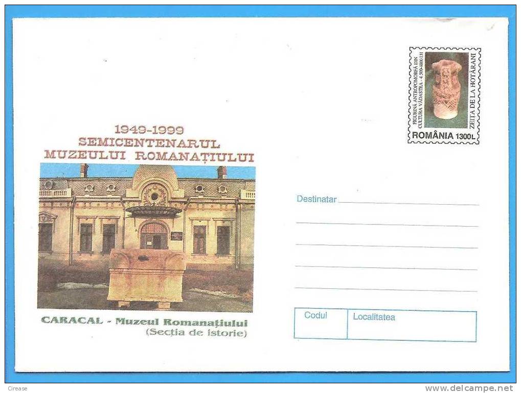 Hotaran Goddess Of 4500 - 4000 I.e.n. ROMANIA Postal Stationery Cover 1999 2 Scan - Arqueología