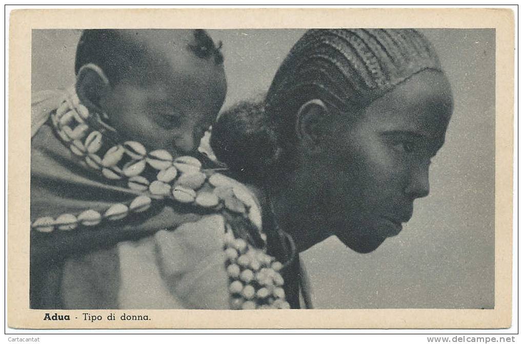 ETIOPIA. ADUA. DONNA IN COSTUME TIPICO CON BAMBINO SULLE SPALLE - Äthiopien