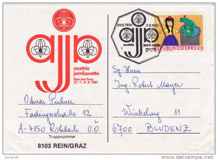 Austria - 1981 - Special Cancellation - Austria Jamborette - Rein Bei Graz 2-8-1981 - Circulated - Other & Unclassified