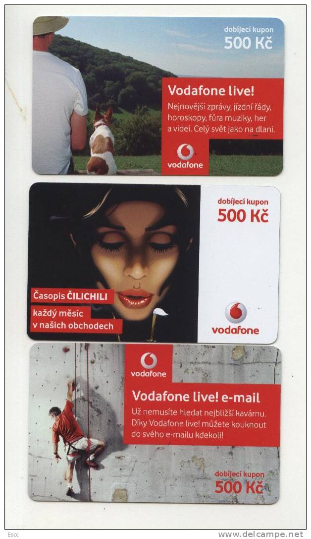 3 Used Phone Cards From Czech - República Checa