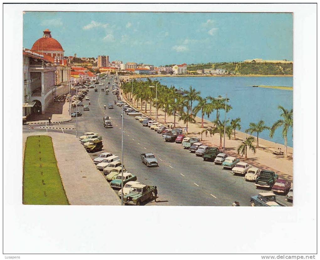 Portugal Cor 12194 – ANGOLA - LUANDA - AVENIDA PAULO DIAS DE NOVAIS OLD CARS AUTOMOBILES VOITURES AMERICAN - Angola