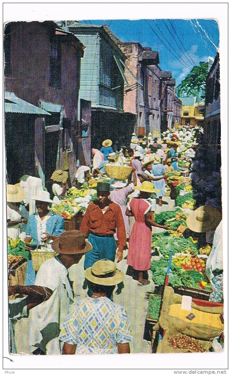 BARBADOS-6    BRIDGETOWN : Vegetable Market - Barbades