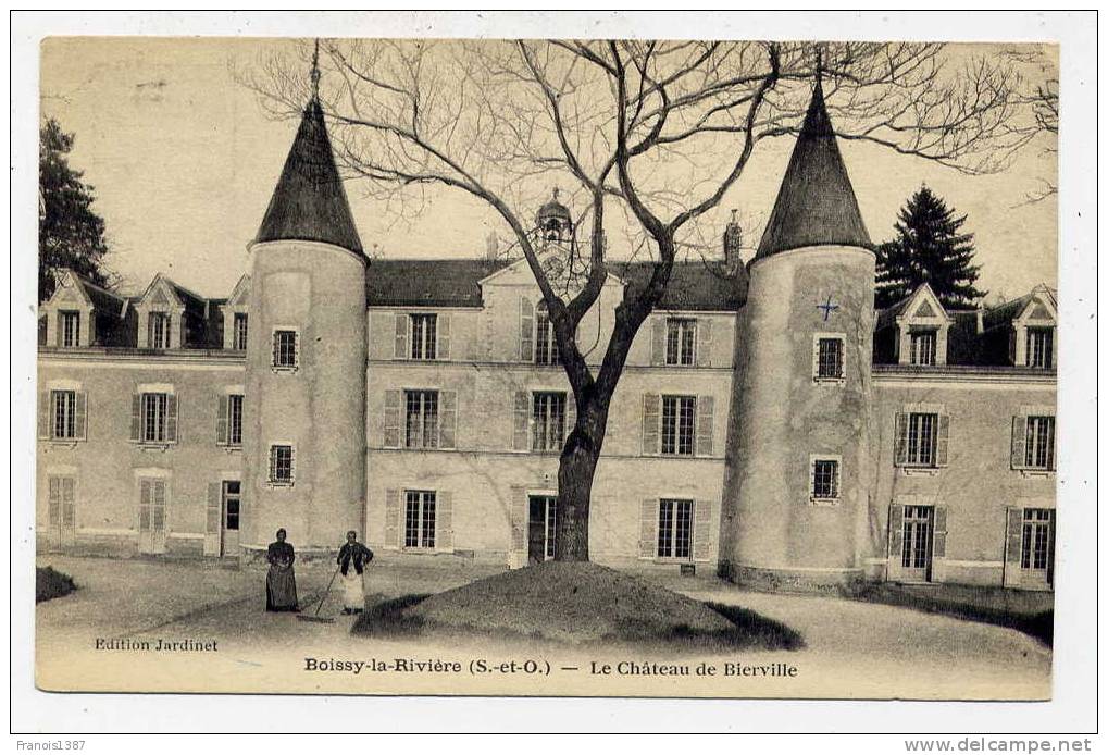 Ref 173 - BOISSY-la-RIVIERE - Le Château De BIERVILLE (carte Animée De 1924) - Boissy-la-Rivière