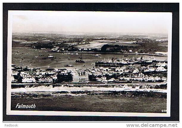 RB 702 - 1959 Aerial Real Photo Postcard Falmouth Cornwall - Falmouth