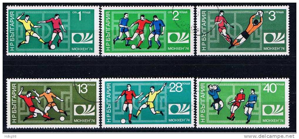 BG Bulgarien 1974 Mi 2326-31 Fußball - Used Stamps