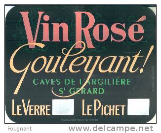 BELGIQUE: ST GERARD:(Pr.NAMUR.)Caves De L´Argilière:Vin Rosé Gouleyant.Le Verre. - Le Pichet(Tarif). - Affiches