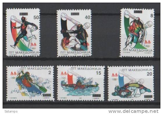 1996MZ-MACEDONIA MAKEDONIJA MAKEDONIEN PROTECTION SPORT OLIMPIADI ATLANTA-96    STAMPS PER COLLECTIONE NEVER HINGED - Summer 1996: Atlanta