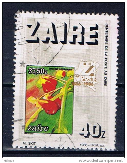 CGO Zaire 1986 Mi 937 Blütenmarke Mi 859 - Used Stamps