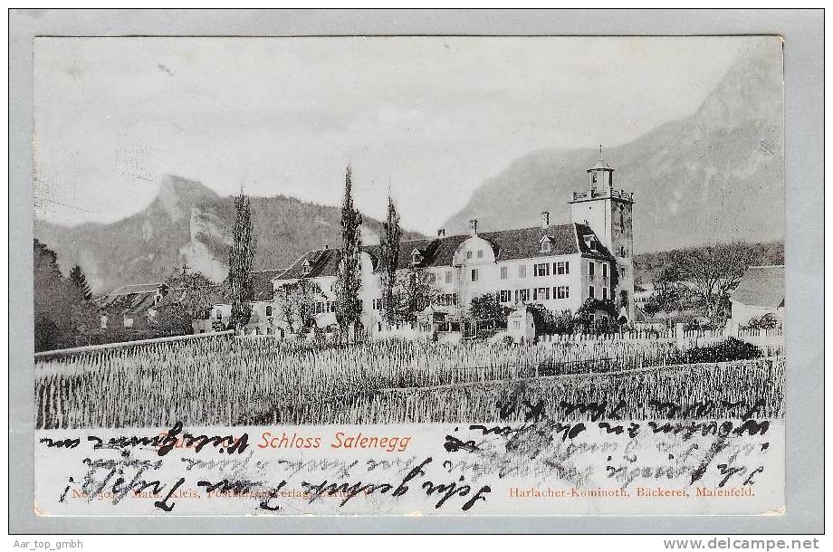 GR MAIENFELD Schloss Salenegg 1907-08-31 Foto M.Kleis - Maienfeld