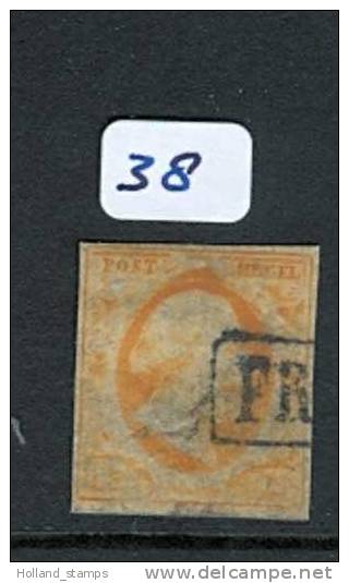 1852 Koning Willem III 15 Cent NVPH 3 * Periode 1852 Nederland Nr. 3 Gebruikt (38) * Pays-Bas * Niederlande * Nummer 3 * - Gebruikt