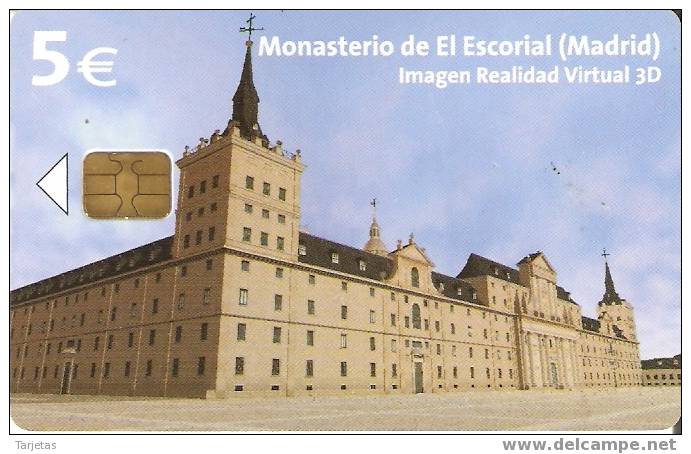 CP-290 TARJETA MONASTERIO DE EL ESCORIAL DE MADRID Y TIRAJE 125800 - Commemorative Advertisment