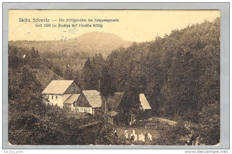 Sa BAD SCHANDAU Krippengrund 1924-06-05 Foto M.Köhler #1789 - Bad Schandau