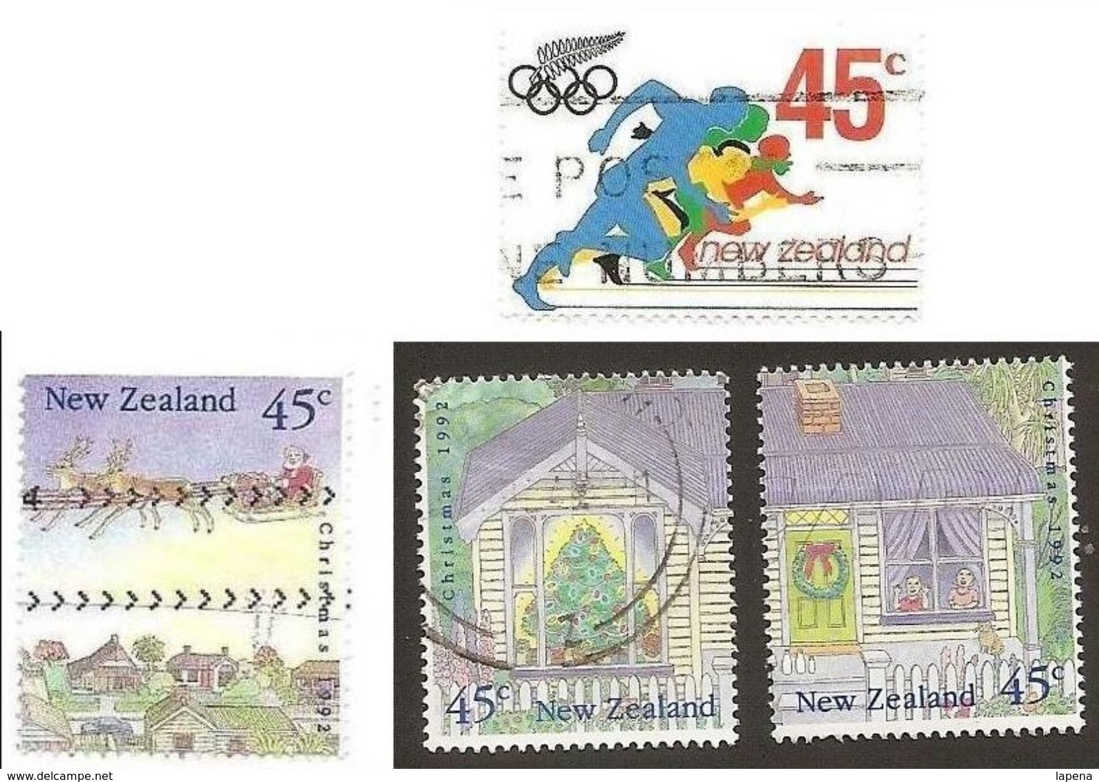 Nueva Zelanda 1992 Used 5 Stamps - Oblitérés