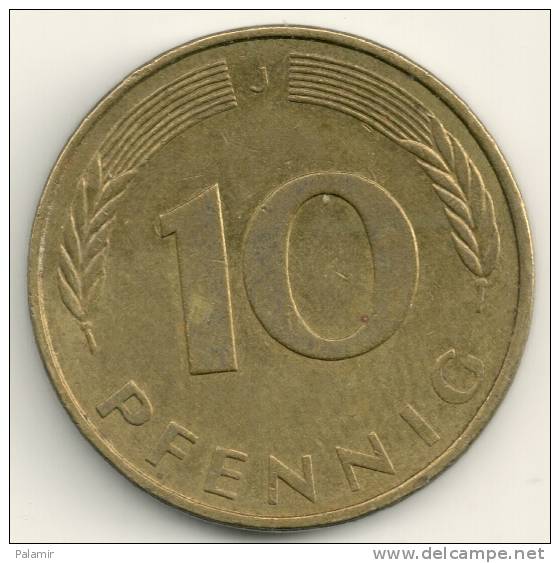 Germany  10  Pfenning  J   KM#108    1982 - 10 Pfennig