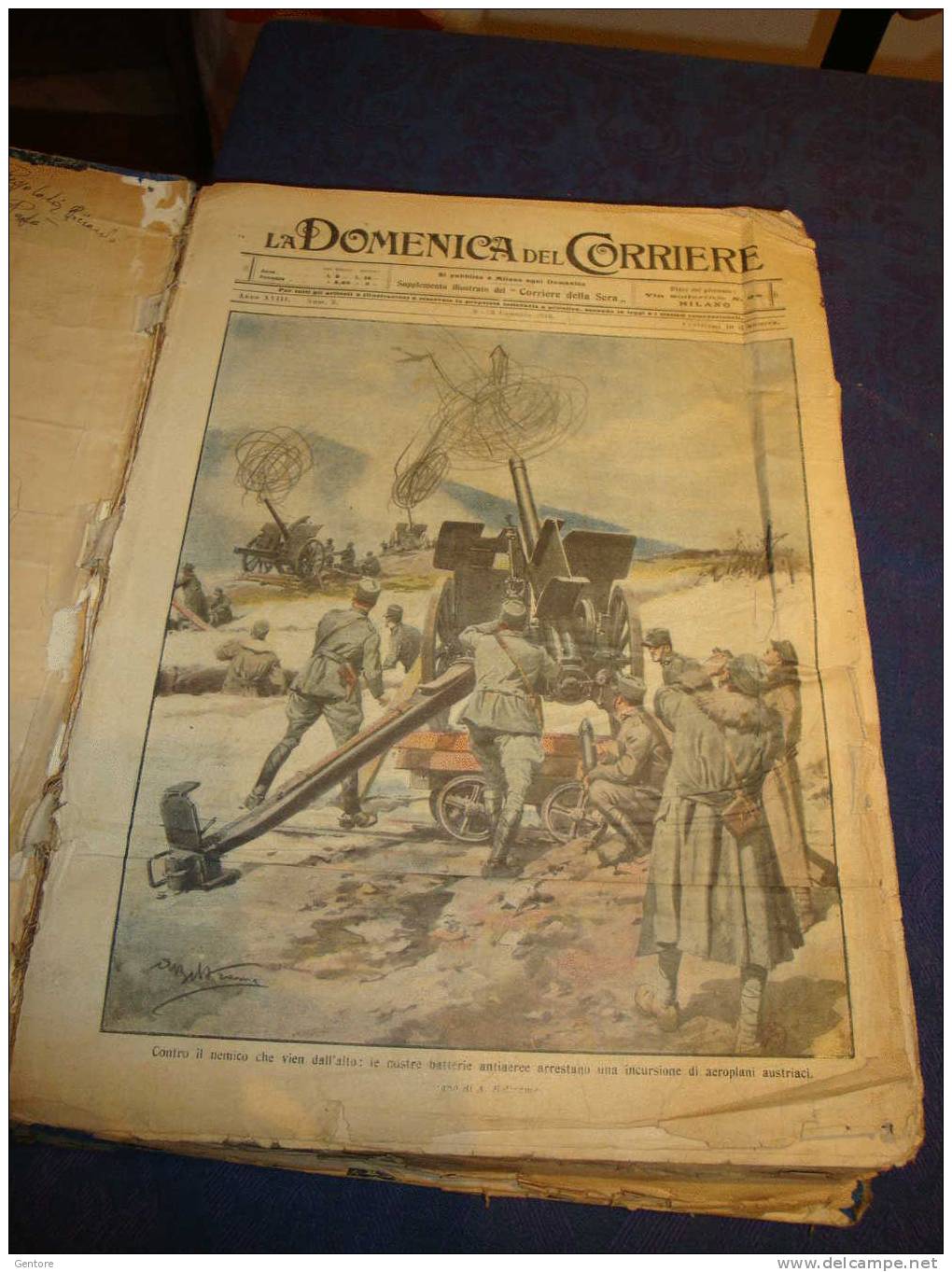 LA DOMENICA DEL CORRIERE  ANNO 1916 (Annata Completa Rilegata Dal N°3 Al N°53) - Alte Bücher