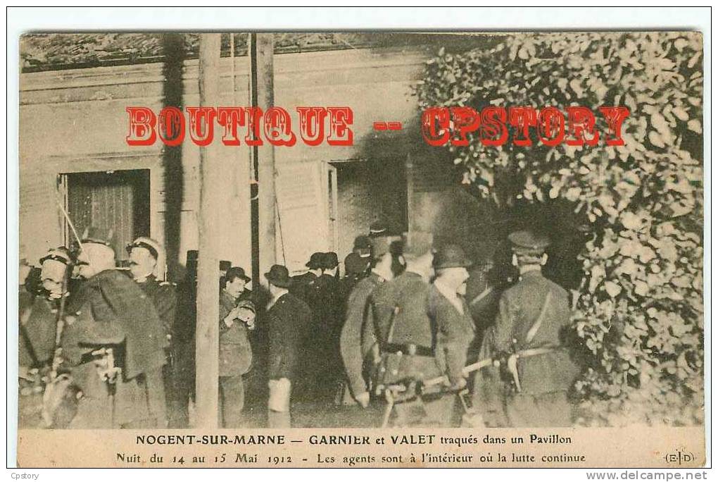 JUSTICE - AFFAIRE BONNOT - Gendarmes - Les Agents Au Pavillon Du Repaire De Garnier Et Vallet - Dos Scané - Bagne & Bagnards
