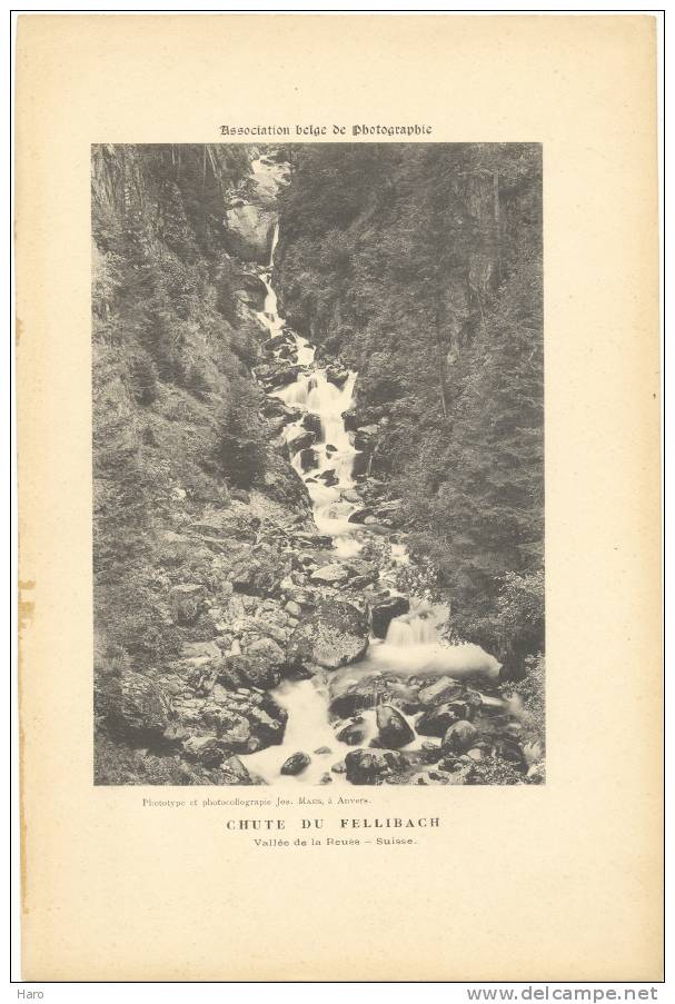 Association Belge De Photographie - Vallée De La Reuss - Chute De Fellibach 1895 (sf37) - Autres & Non Classés