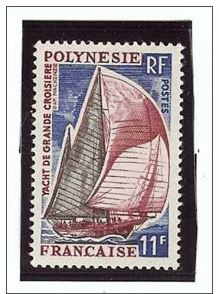 Polynesie - 1966 - N°37 - Bateaux - Yacht - Sonstige & Ohne Zuordnung