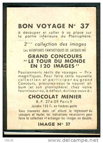 Chromo Chocolat Menier, Grand Concours "Le Tour Du Monde En 120 Images", Bon Voyage N° 37, En Auto, Kaboul - Peshawar - Menier