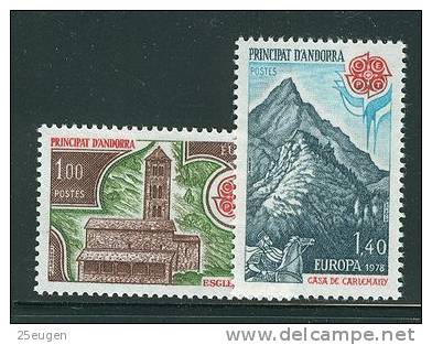 FRENCH ANDORRA 1978  EUROPA CEPT MNH - 1978