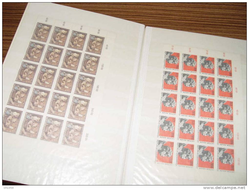 POSTEN LOT BOGENTEILE ÖSTERREICH AUTRICHE AUSTRIA ETWA 1300 BRIEFMARKEN MEIST 20ger OBERRAND BOGEN TEILE