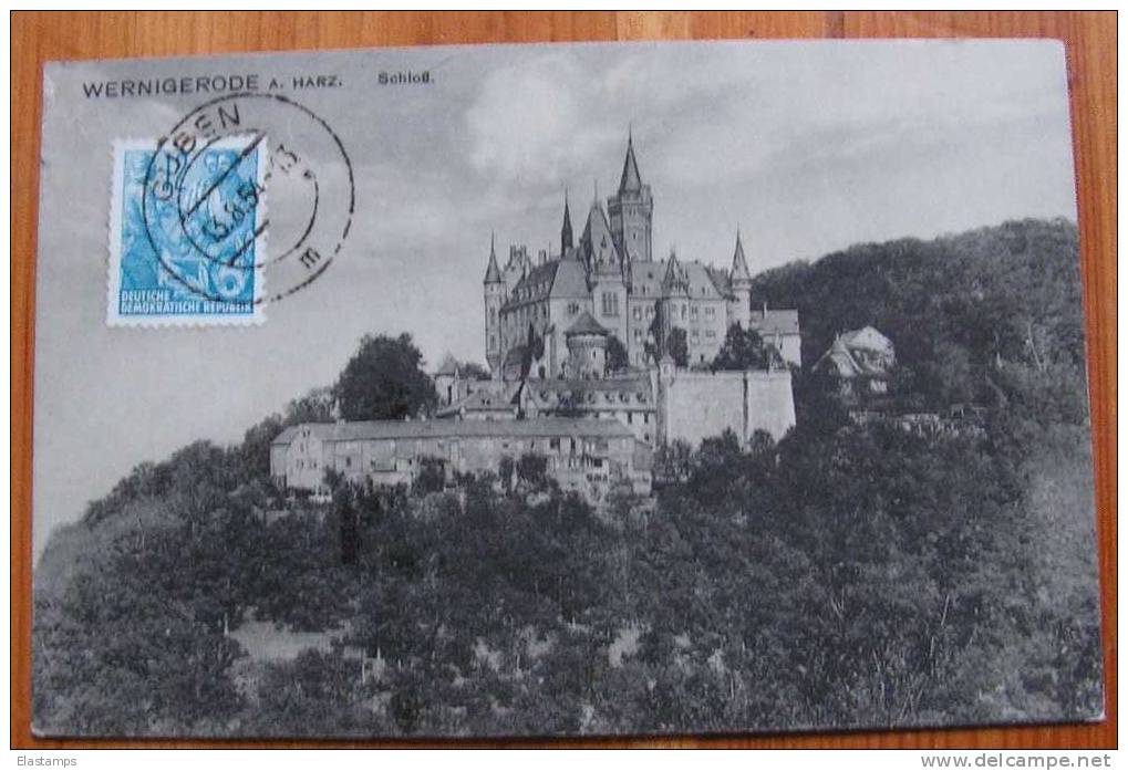 == Wernigerode, Schloß Verwendet DDR 1954 - Wernigerode