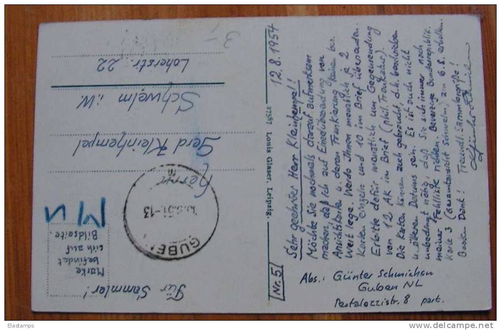 == Wernigerode, Schloß Verwendet DDR 1954 - Wernigerode