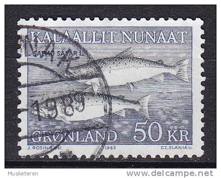 Greenland 1983 Mi. 140, 50.00 Kr Meerestier Fisch Fish Atlantischer Lachs Salmon (Cz. Slania) - Usados