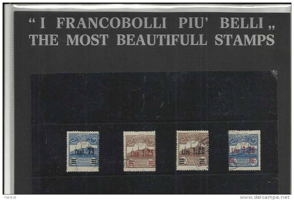 SAN MARINO SOPRASTAMPATI SERIE COMPLETA TIMBRATI - Used Stamps