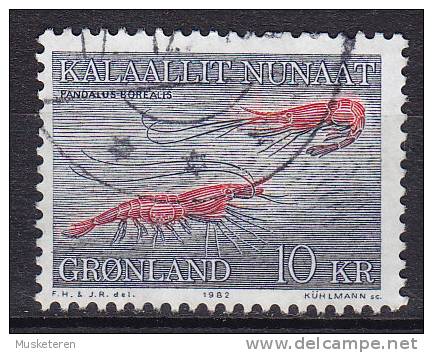 Greenland 1982 Mi. 133    10 .00 Kr Meerestiere Tiefsee-Garnele Shrimp - Used Stamps