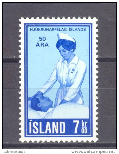 (SA0603) ICELAND, 1970 (50th Anniversary Of Icelandic Nursing Association). Mi # 444. MNH** Stamp - Unused Stamps
