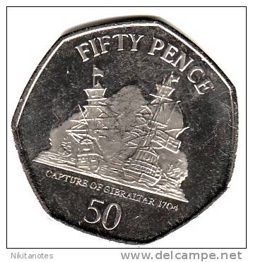 2008 ROYAL Gibraltar 50p FIFTY PENCE COIN UNC - Gibraltar