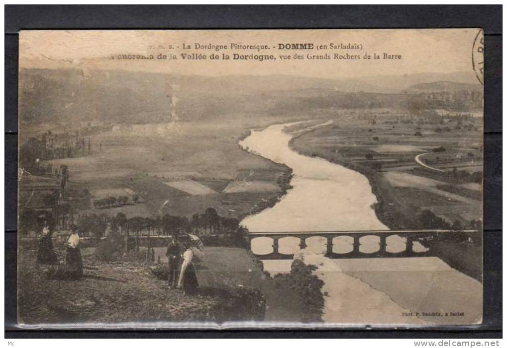 CPA 24 - La Dordogne Pittorresque - Domme (en Sarladais) Panorama De La Vallée De La Dordogne , Vue Des Grands Rochers.. - Sonstige & Ohne Zuordnung
