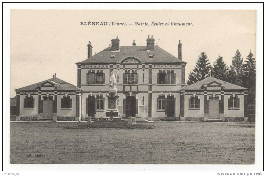 FRANCE - BLENEAU, Mairie, Ecoles Et Monument - Bleneau