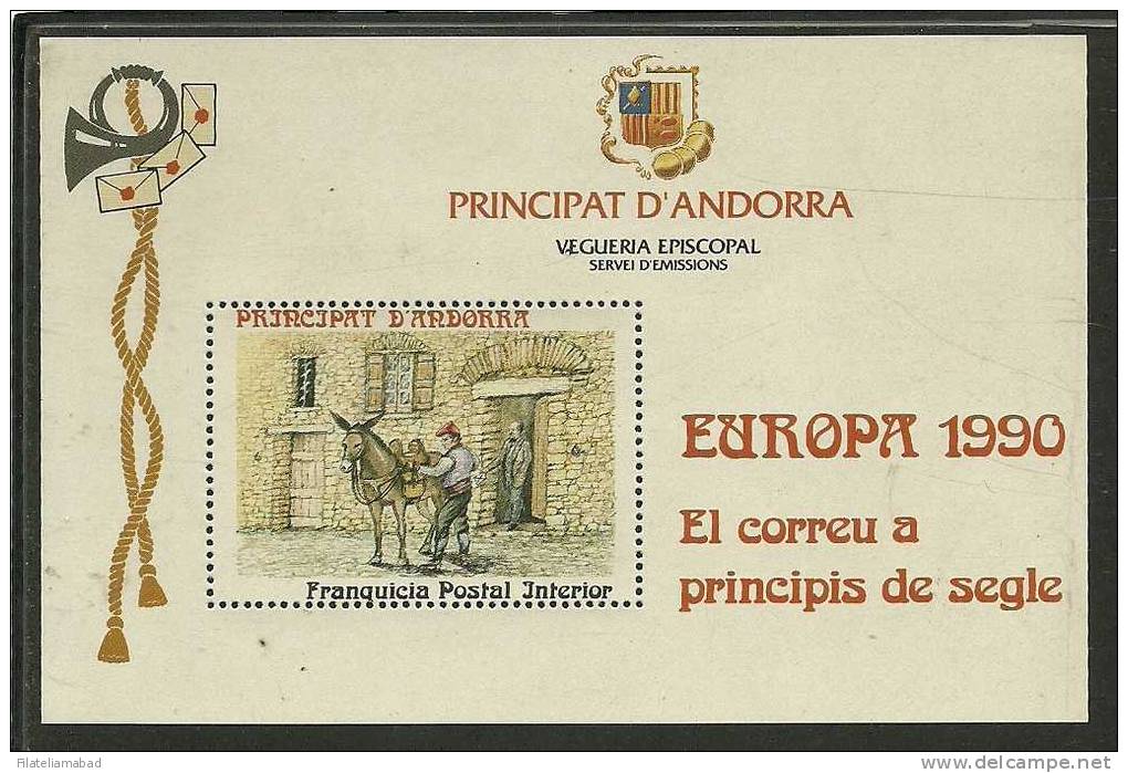 ANDORRA- VEGUERIA EPISCOPAL. HOJITAS RECUERDO  EUROPA 1990  Nº 19 - Vicariato Episcopale