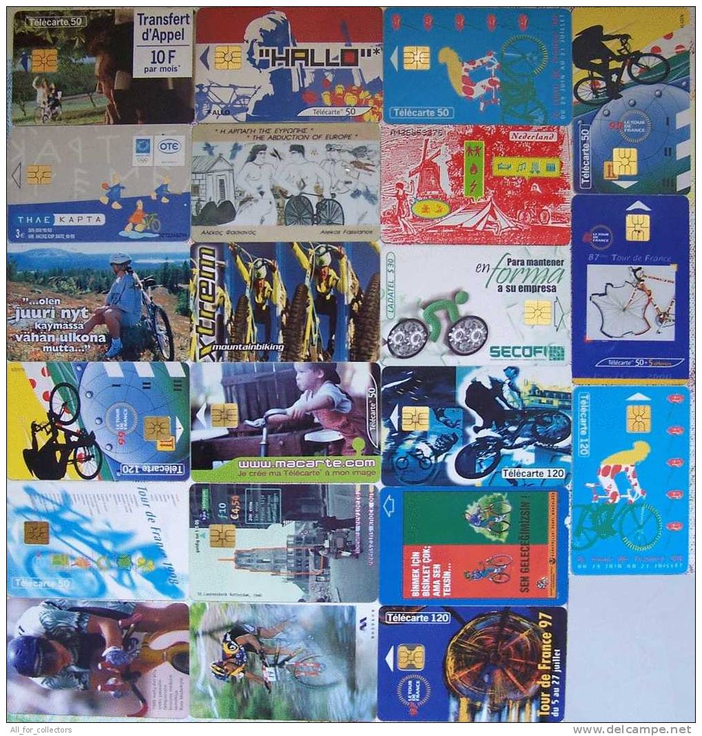 Nice COLLECTION Sammlung Of 21 Different BICYCLES Cards Cartes Karten From W/w. Vélos Vélo Fahrräder Fahrrad Sport Race - Collections