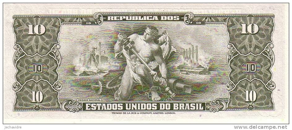 BRESIL  1 Centavo/ 10 Cruzeiros  Non Daté (1966-1967)  Pick 183b    ***** BILLET  NEUF ***** - Brazilië