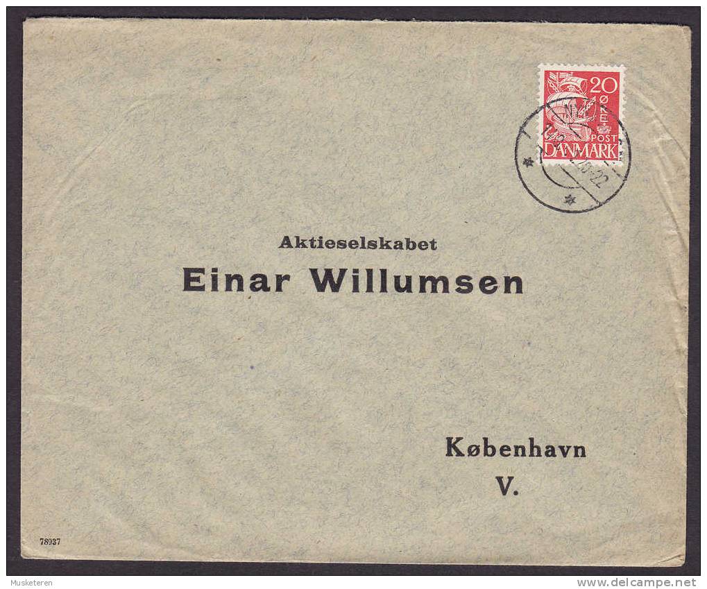 Denmark To Aktieselskabet EINAR WILLUMSEN København 1941 NYKØBING Cover Caravelle Ship Schiff - Brieven En Documenten