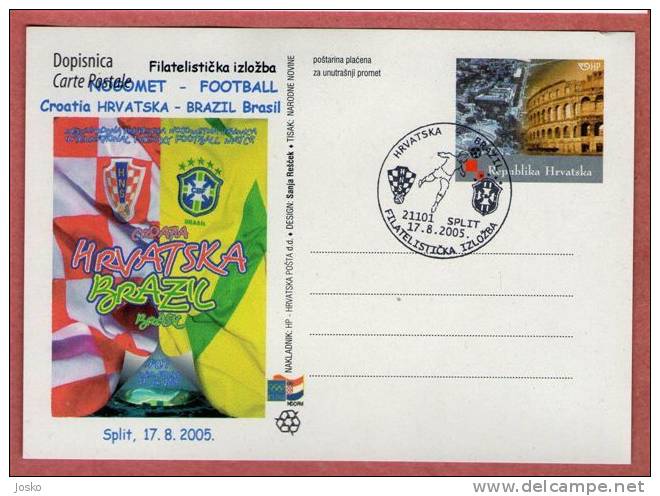 CROATIA - BRAZIL Football Match  ( Croatia - Rare Issue ) Brasil Fussball Soccer Futbol Futebol Calcio Voetbal - Briefe U. Dokumente