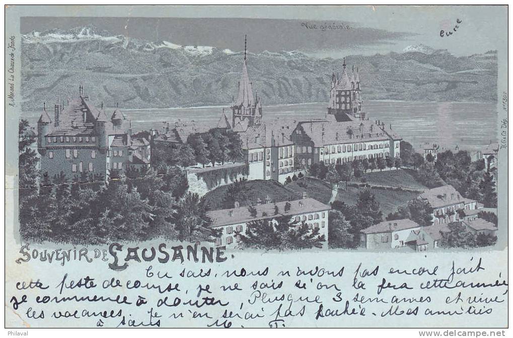 LAUSANNE -  Toits Brillantés - 14.VI.1902 - Oblitération De LASARRAZ - 2ème Choix - La Sarraz