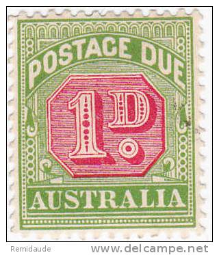 AUSTRALIA - YVERT N° S 39 * - COTE 2005 = 15 EUROS - FILIGRANE DOUBLE TRAIT - Portomarken