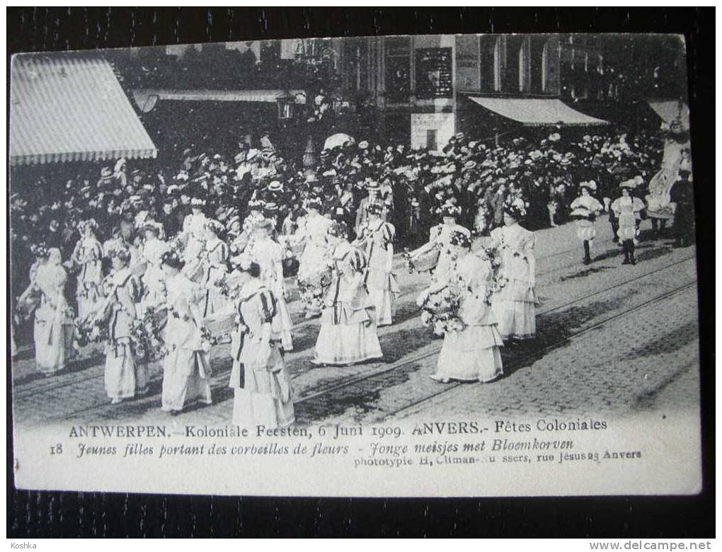 ANTWERPEN - Koloniale Feesten - Fêtes Coloniales - 1909 - Jonge Meisjes - - Antwerpen