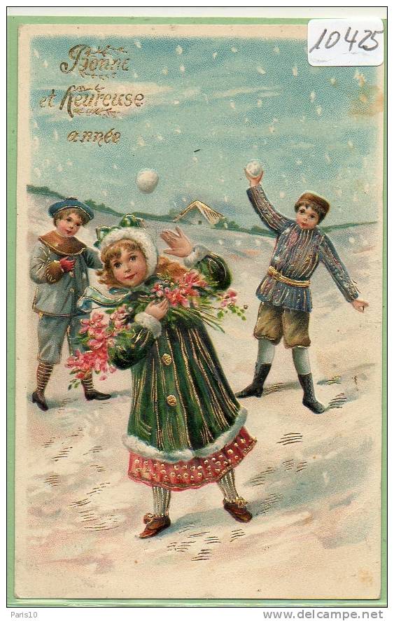 Bonne Et Heureuse Année Carte En Relief  Circulé 1906 - New Year