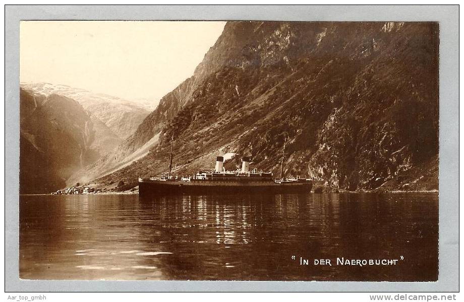 Norwegen Naerobucht 1933-29 Foto Dampfer - Norvège