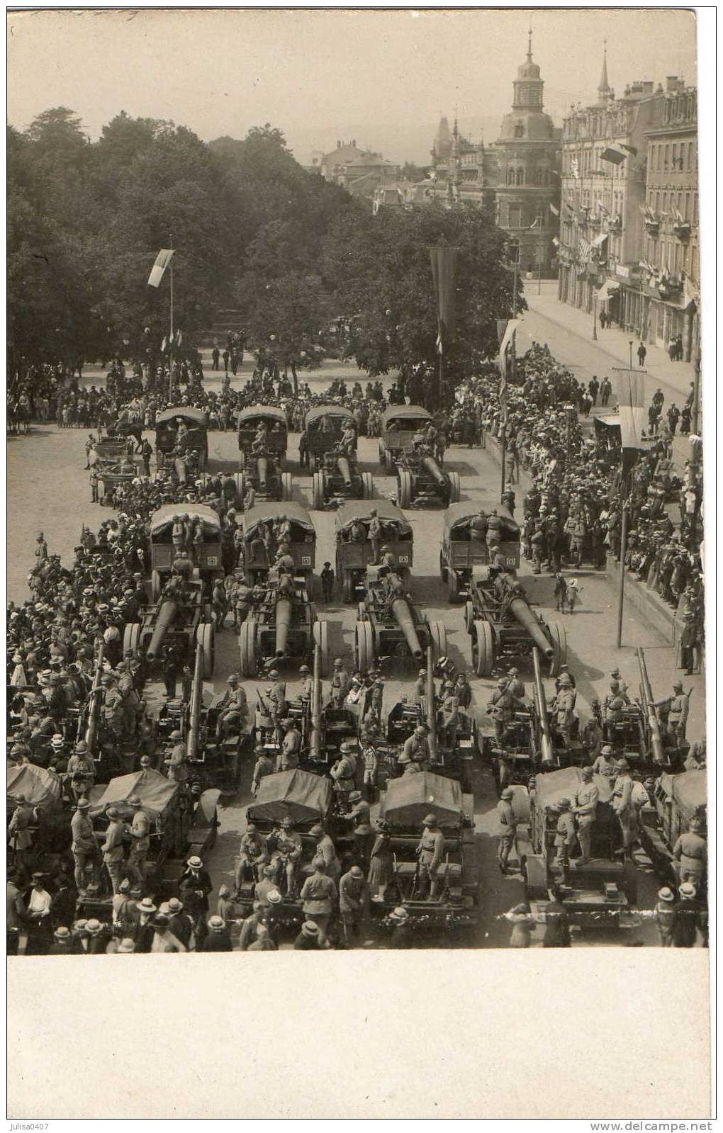 COLMAR (68) Carte Photo Défilé Militaire Du 14 Juillet 1919 - Colmar